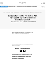 Cardano Forecast for Feb 13: Can ADA Hold $0.255 Support as Ichimoku Resistance Looms?