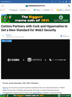 Certora Partners with Cork and Hypernative to Set a New Standard for Web3 Security - TheNewsCrypto