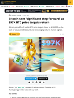 Bitcoin Price Analysis Puts $100,000 Back on the Radar