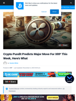 Crypto Pundit Predicts Major Move For XRP This Week, Here’s What | Bitcoinist.com