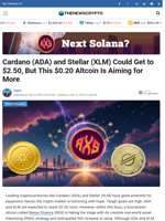 Cardano (ADA) and Stellar (XLM) Could Get to $2.50, But This $0.20 Altcoin Is Aiming for More