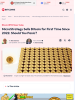 MicroStrategy Sells Bitcoin for 1st Time Since 2022: Tiime to Panic?