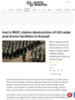 Iran's IRGC claims destruction of US radar and drone facilities in Kuwait