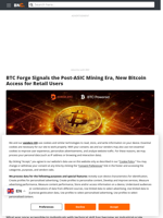 BTC Forge Signals the Post-ASIC Mining Era, New Bitcoin Access for Retail Users