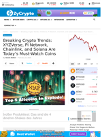 Breaking Crypto Trends: XYZVerse, Pi Network, Chainlink, and Solana Are Today’s Must-Watch Coins