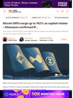 Altcoin DATs surge up to 142% as capital rotates – Altseason confirmed IF… - AMBCrypto