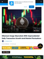 Ethereum Usage Skyrockets With Unprecedented Daily Transaction Growth Amid Market Fluctuations | Bitcoinist.com