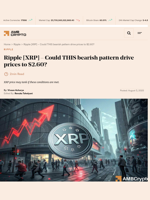 Ripple [XRP] - Could THIS bearish pattern drive prices to $2.60? - AMBCrypto