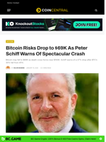 Bitcoin Risks Drop to $69K As Peter Schiff Warns Of Spectacular Crash
