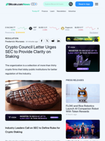 Crypto Council Letter Urges SEC to Provide Clarity on Staking – Regulation Bitcoin News
