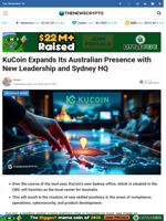 KuCoin Expands Its Australian Presence with New Leadership and Sydney HQ - TheNewsCrypto