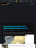xAI Launches Grok Speech APIs Undercutting Competitors by 60% - Blockchain.News