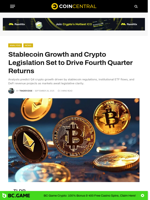 Stablecoin Growth and Crypto Legislation Set to Drive Fourth Quarter Returns - CoinCentral
