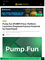 Pump.fun (PUMP) Price: Platform Launches Perpetual Futures Powered by Hyperliquid - CoinCentral