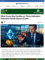 Ether Faces Key Hurdles as Three Indicators Hold Back Break Above $2,400
