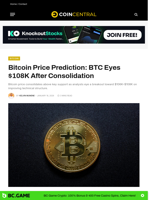 Bitcoin Price Prediction: BTC Eyes $108K After Consolidation