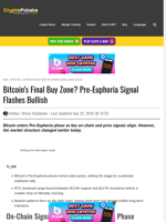 Bitcoin’s Final Buy Zone? Pre-Euphoria Signal Flashes Bullish