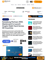 Swissborg Partners With Mastercard to Launch Crypto Debit Card Across 30 Countries – Crypto News Bitcoin News
