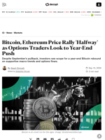 Bitcoin, Ethereum Price Rally 'Halfway' as Options Traders Look to Year-End Push - Decrypt