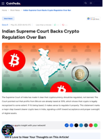 Indian Supreme Court Backs Crypto Regulation Over Ban