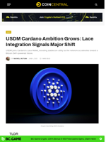 USDM Cardano Ambition Grows: Lace Integration Signals Major Shift - CoinCentral