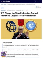 IMF Warned Of Recession, Crypto Faces Downside Risk