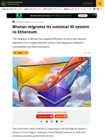 Bhutan Integrates National ID System on Ethereum