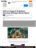 XRP on Verge of W-Bottom Reversal, Bollinger Bands Signal