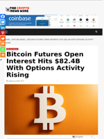 Bitcoin Futures Open Interest Hits $82.4B With Options Activity Rising - The Crypto News Wire