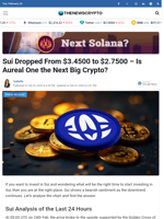 Sui Dropped From $3.4500 to $2.7500 - Is Aureal One the Next Big Crypto?