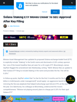 Solana Staking ETF Moves Closer To SEC Approval With Key Filing