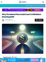 Why The Solana Price Could Crash To $95 Before Reaching $200