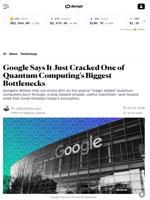 Google Says It Just Cracked One of Quantum Computing's Biggest Bottlenecks - Decrypt