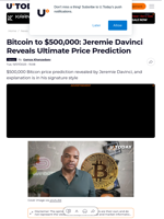 Bitcoin to $500,000: Jeremie Davinci Reveals Ultimate Price Prediction