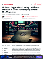 MrBeast Crypto Marketing to Minors