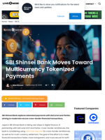 SBI Shinsei Bank Moves Toward Multicurrency Tokenized Payments | Live Bitcoin News