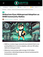 Shibarium Eyes Widespread Adoption as SHIB Community Rallies - Crypto News Flash