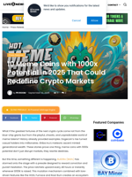 10 Meme Coins with 1000x Potential in 2025 That Could Redefine Crypto Markets | Live Bitcoin News