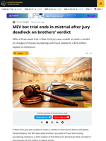 MEV Bot Criminal Trial Ends in Mistrial After Jury Fails to Reach Verdict