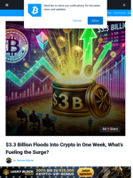 $3.3 Billion Floods Into Crypto in One Week, What’s Fueling the Surge?