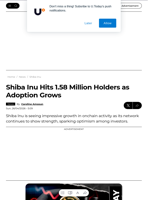 Shiba Inu Hits 1.58 Million Holders as Adoption Grows - U.Today