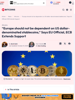 “Europe should not be dependent on US dollar-denominated stablecoins,