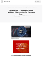 Cardano: OKX Launches 5 Million Midnight Token Airdrop for European Users