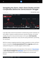 Navigating the Storm: Intel's Stock Decline and the Complexities Behind the Semiconductor Struggle - Visionary Financial