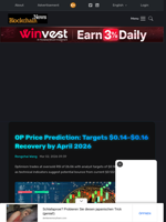 OP Price Prediction: Targets $0.14-$0.16 Recovery by April 2026 - Blockchain.News