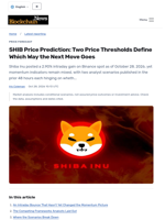 SHIB Price Prediction: Two Price Thresholds Define Which Way the Next Move Goes - Blockchain.News