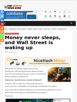 Money never sleeps, and Wall Street is waking up - The Crypto News Wire