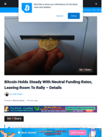 Bitcoin Holds Steady With Neutral Funding Rates, Leaving Room To Rally - Details | Bitcoinist.com
