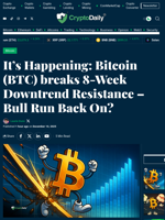 It’s Happening: Bitcoin (BTC) breaks 8-Week Downtrend Resistance – Bull Run Back On? - Crypto Daily