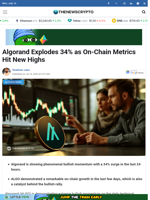 Algorand Explodes 34% as On-Chain Metrics Hit New Highs - TheNewsCrypto